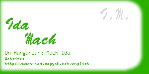 ida mach business card